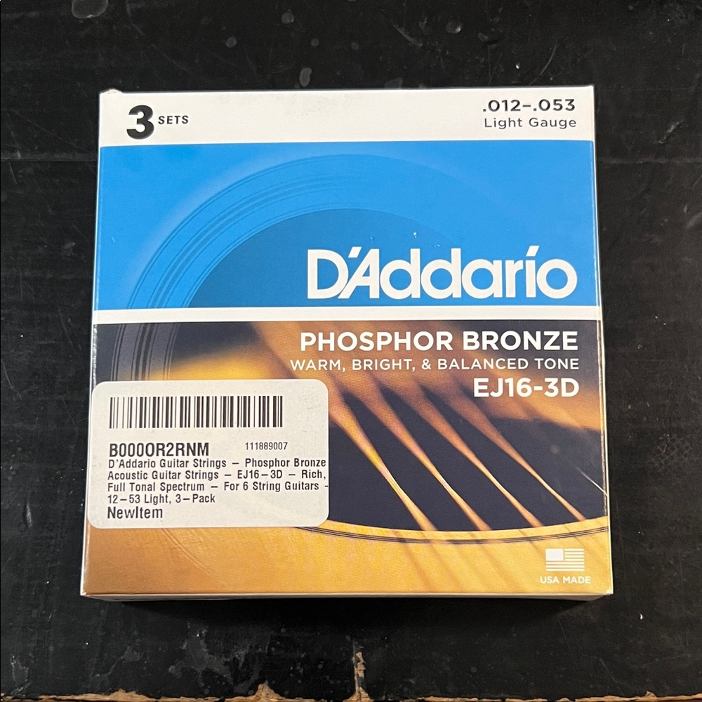 D'Addario Phosphor Bronze Guitar Strings